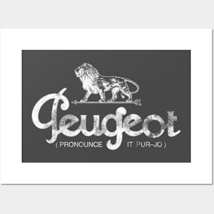 Vintage Peugeot Lion Logo Posters and Art